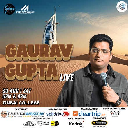 Gaurav Gupta Live in Dubai 2025 – Comedy Events OHHE.com Special Offers, Deals & Discounts