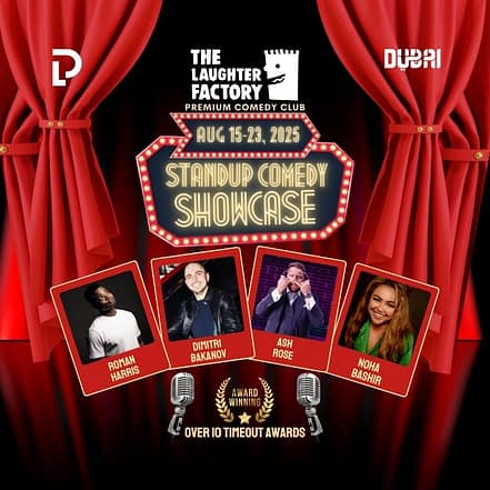 The Laughter Factory August 2025 in Dubai and Abu Dhabi – Comedy Events OHHE.com Special Offers, Deals & Discounts