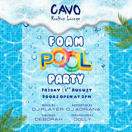 Foam Pool Party at Cavo Rooftop Bahrain – Nightlife OHHE.com Special Offers, Deals & Discounts