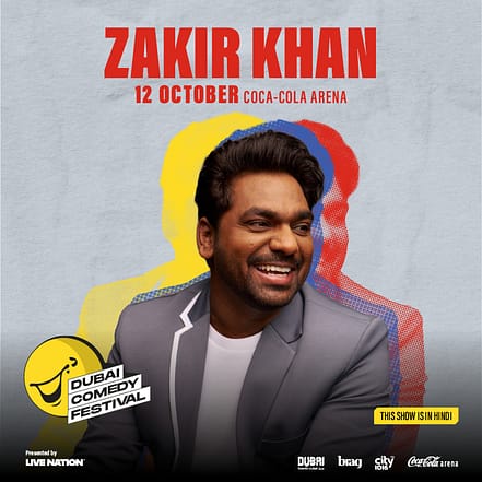 Zakir Khan Live at Coca-Cola Arena | Dubai Comedy Festival 2025 – Shows and Theatrical Plays OHHE.com Special Offers, Deals & Discounts