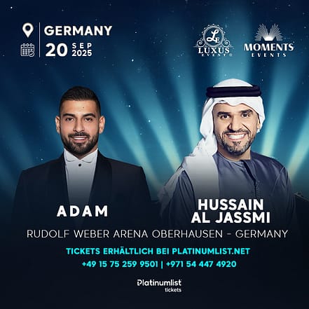 Hussain Al Jassmi & Adam Live at Rudolf Weber Arena in Oberhausen, Germany – Arabic Events OHHE.com Special Offers, Deals & Discounts