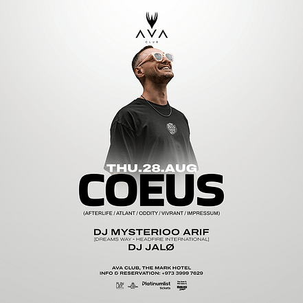 Coeus (Afterlife – Oddity – Atlant) live in Bahrain – Nightlife OHHE.com Special Offers, Deals & Discounts