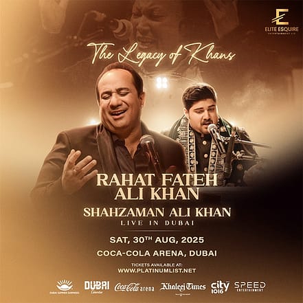 Legacy of the Khans – Ustad Rahat Fateh Ali Khan and Shazman Ali Khan in Dubai – Desi Events OHHE.com Special Offers, Deals & Discounts