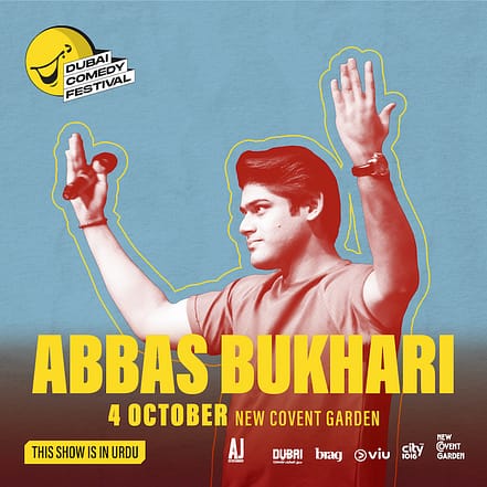 Abbas Bukhari Live at Dubai Comedy Festival Playhouse Studio Theatre, Mall of the Emirates – Dubai Comedy Festival OHHE.com Special Offers, Deals & Discounts