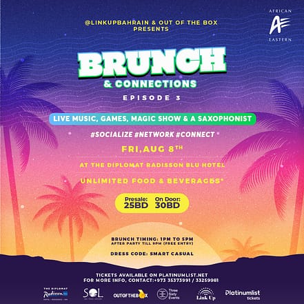 Brunch & Connections at Sol Lounge, Bahrain – Brunches OHHE.com Special Offers, Deals & Discounts